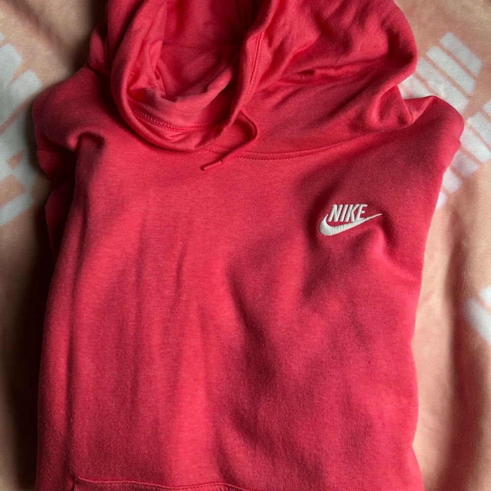 Pink Nike cowl hoodie